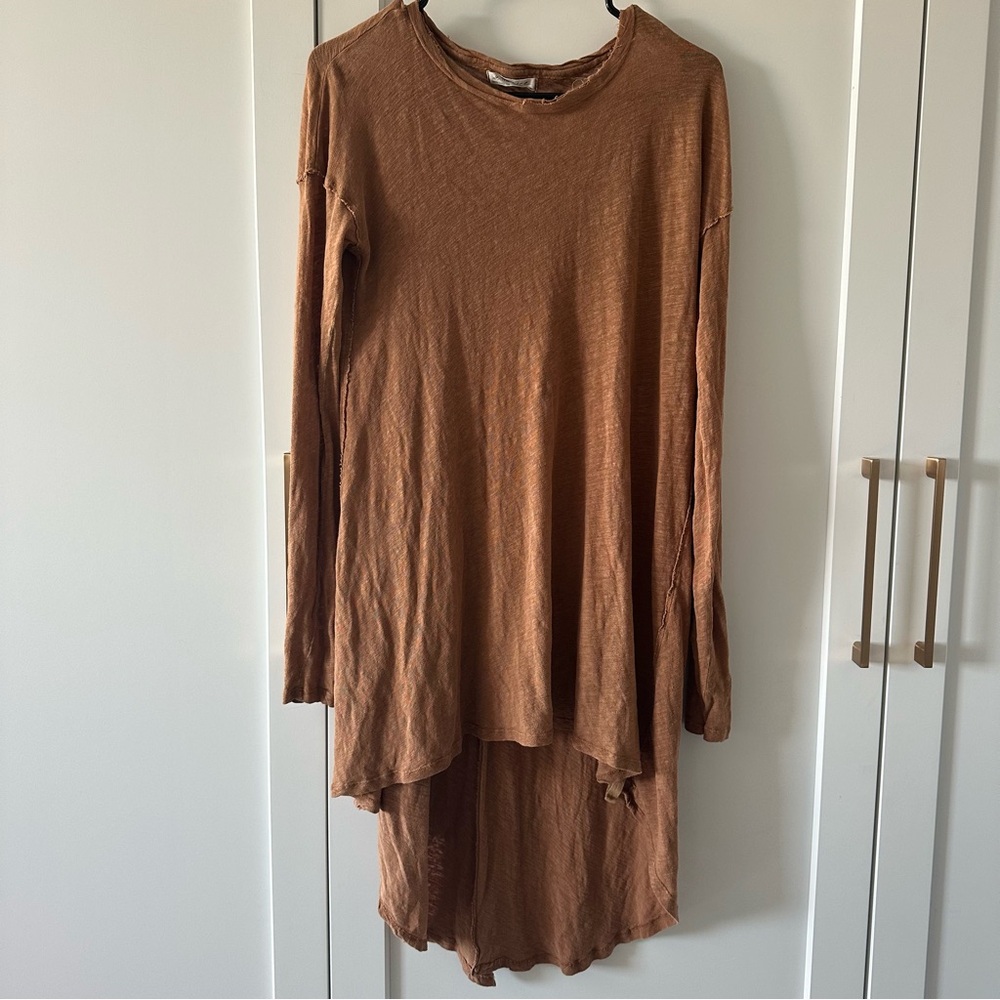 We The Free Earthy Brown Knit Top